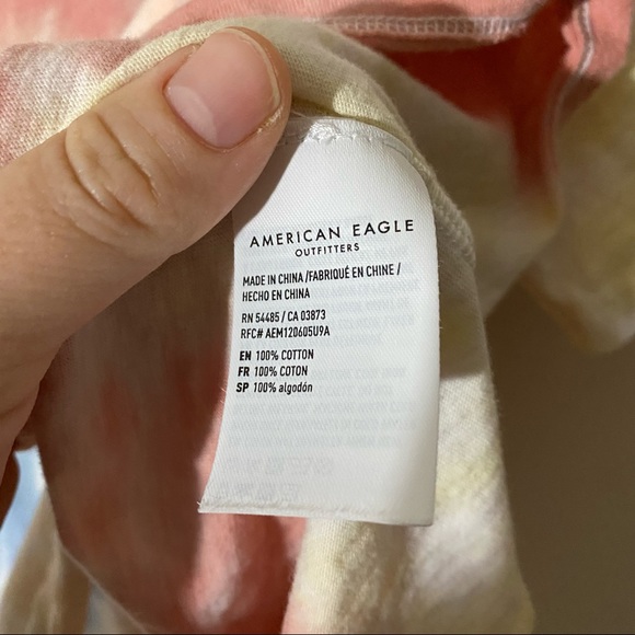 AE Tie-Dye Scoop Neck Babydoll T-Shirt S - Picture 9 of 9